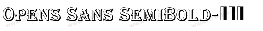 Opens Sans SemiBold字体转换